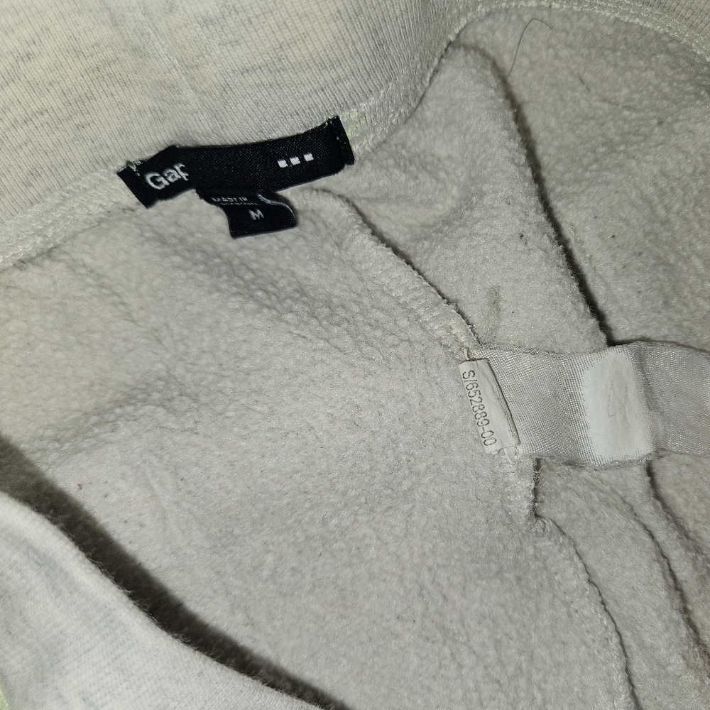 GAP Light Gray Sweat Joggers with Neon Yellow Drawstring - Picture 10 of 12